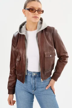 Femme LAMARQUE CANDACE | Leather Bomber Jacket