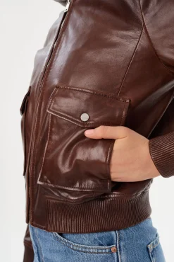 Femme LAMARQUE CANDACE | Leather Bomber Jacket