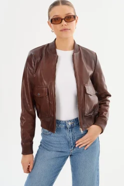 Femme LAMARQUE CANDACE | Leather Bomber Jacket