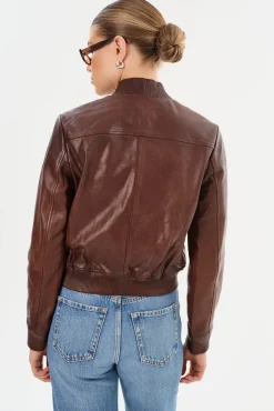 Femme LAMARQUE CANDACE | Leather Bomber Jacket