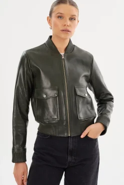 Femme LAMARQUE CANDACE | Leather Bomber Jacket