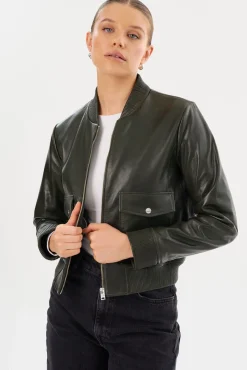 Femme LAMARQUE CANDACE | Leather Bomber Jacket