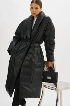 Femme LAMARQUE CATALINA Manteau-couverture Surdimensionné En Cuir