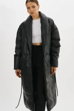 Femme LAMARQUE CATALINA Manteau-couverture Surdimensionné En Cuir