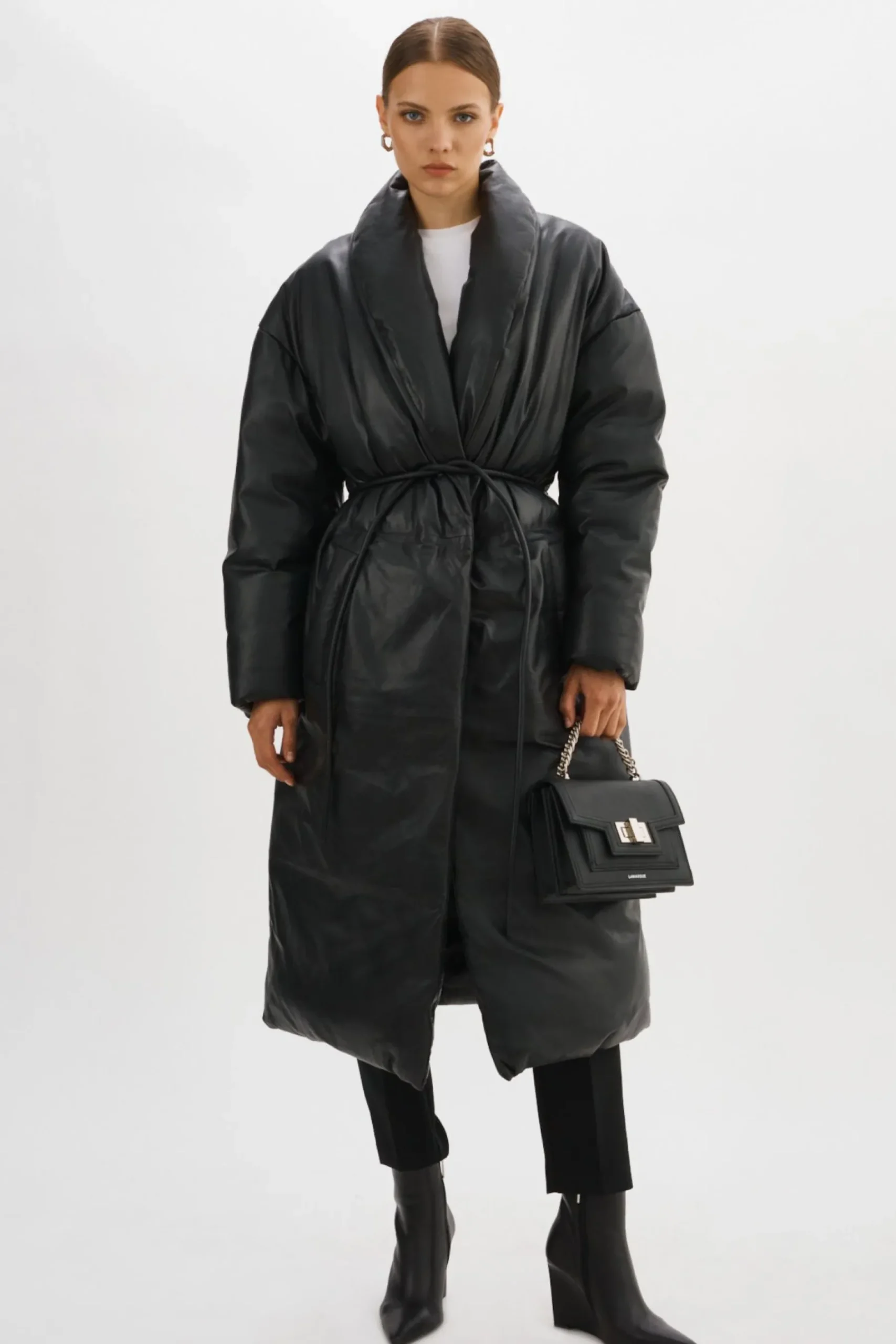 Femme LAMARQUE CATALINA Manteau-couverture Surdimensionné En Cuir