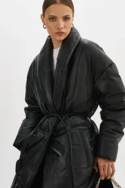 Femme LAMARQUE CATALINA Manteau-couverture Surdimensionné En Cuir