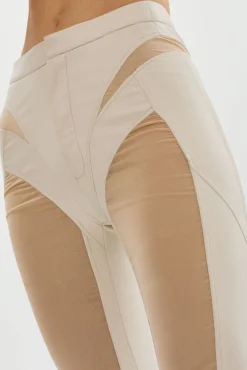 Femme LAMARQUE CELICIA | Leggings En Faux Cuir Et Maille