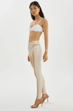 Femme LAMARQUE CELICIA | Leggings En Faux Cuir Et Maille