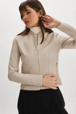 Femme LAMARQUE CHAPIN Blouson En Cuir Et Or Réversible