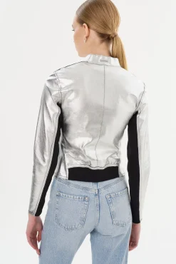 Femme LAMARQUE CHAPIN Blouson Noir En Cuir Réversible