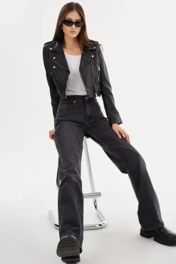 Femme LAMARQUE CIARA | Veste Motard Courte En Cuir
