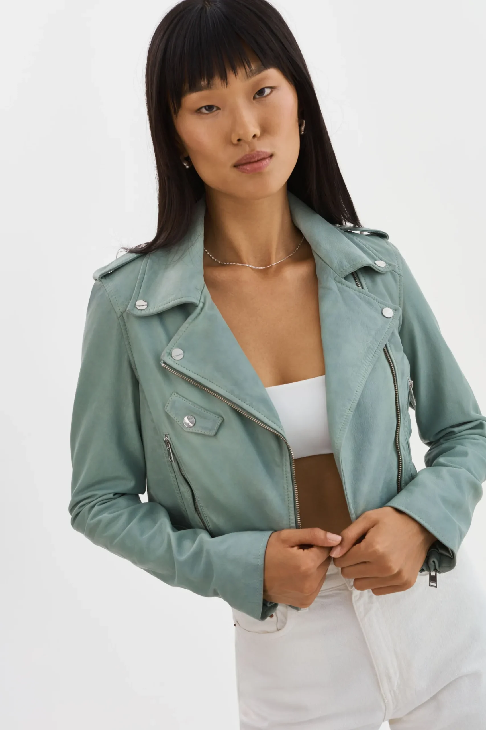 Femme LAMARQUE CIARA | Veste Motard Courte En Cuir