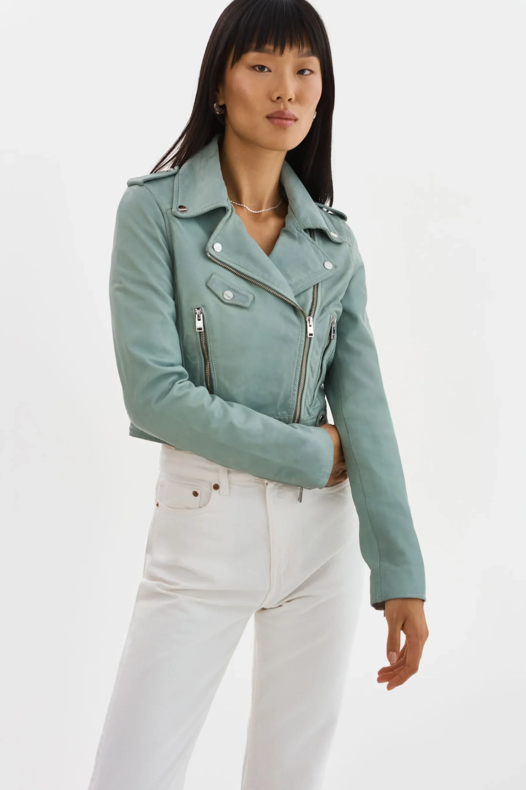 Femme LAMARQUE CIARA | Veste Motard Courte En Cuir
