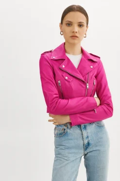 Femme LAMARQUE CIARA | Veste Motard Courte En Cuir
