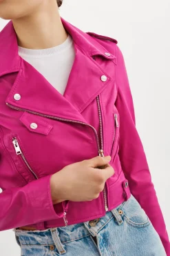 Femme LAMARQUE CIARA | Veste Motard Courte En Cuir