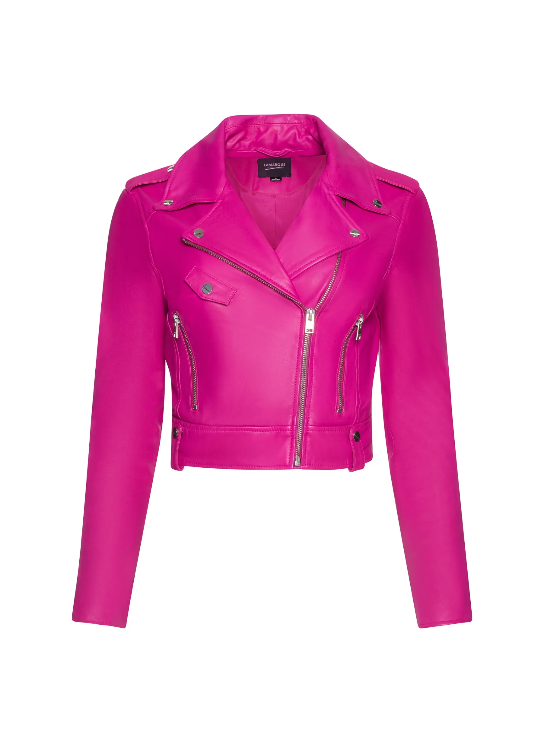Femme LAMARQUE CIARA | Veste Motard Courte En Cuir