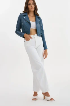 Femme LAMARQUE CIARA | Veste Motard Courte En Cuir