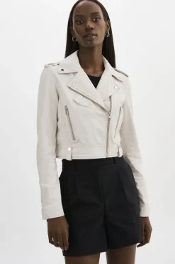Femme LAMARQUE CIARA | Veste Motard Courte En Cuir