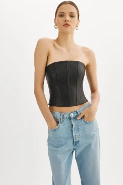 Femme LAMARQUE DAVINA Bustier En Cuir