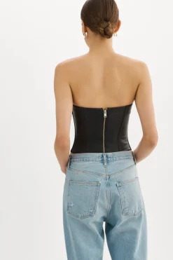 Femme LAMARQUE DAVINA Bustier En Cuir