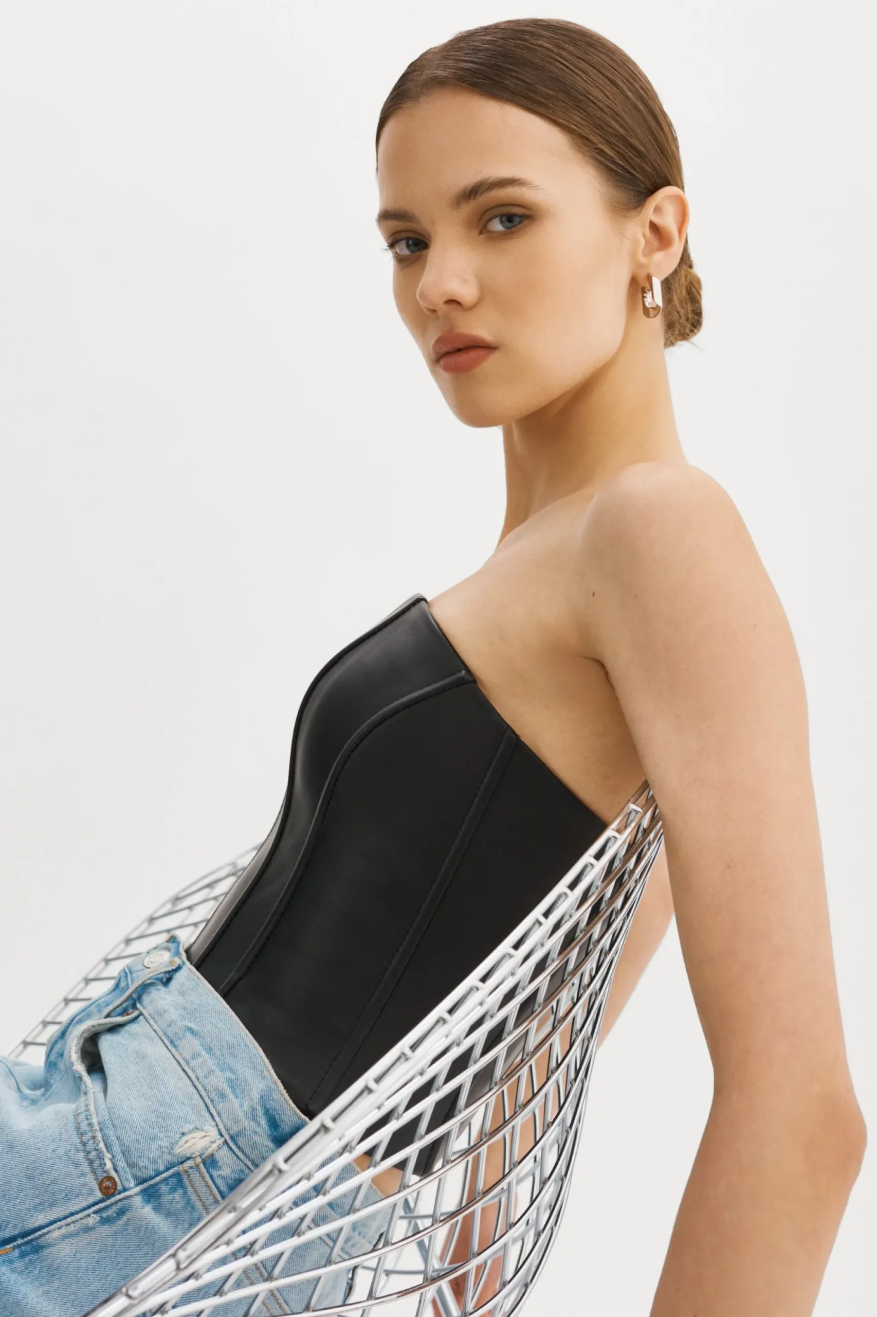 Femme LAMARQUE DAVINA Bustier En Cuir