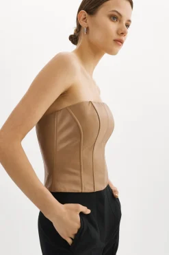 Femme LAMARQUE DAVINA Bustier En Cuir
