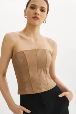 Femme LAMARQUE DAVINA Bustier En Cuir