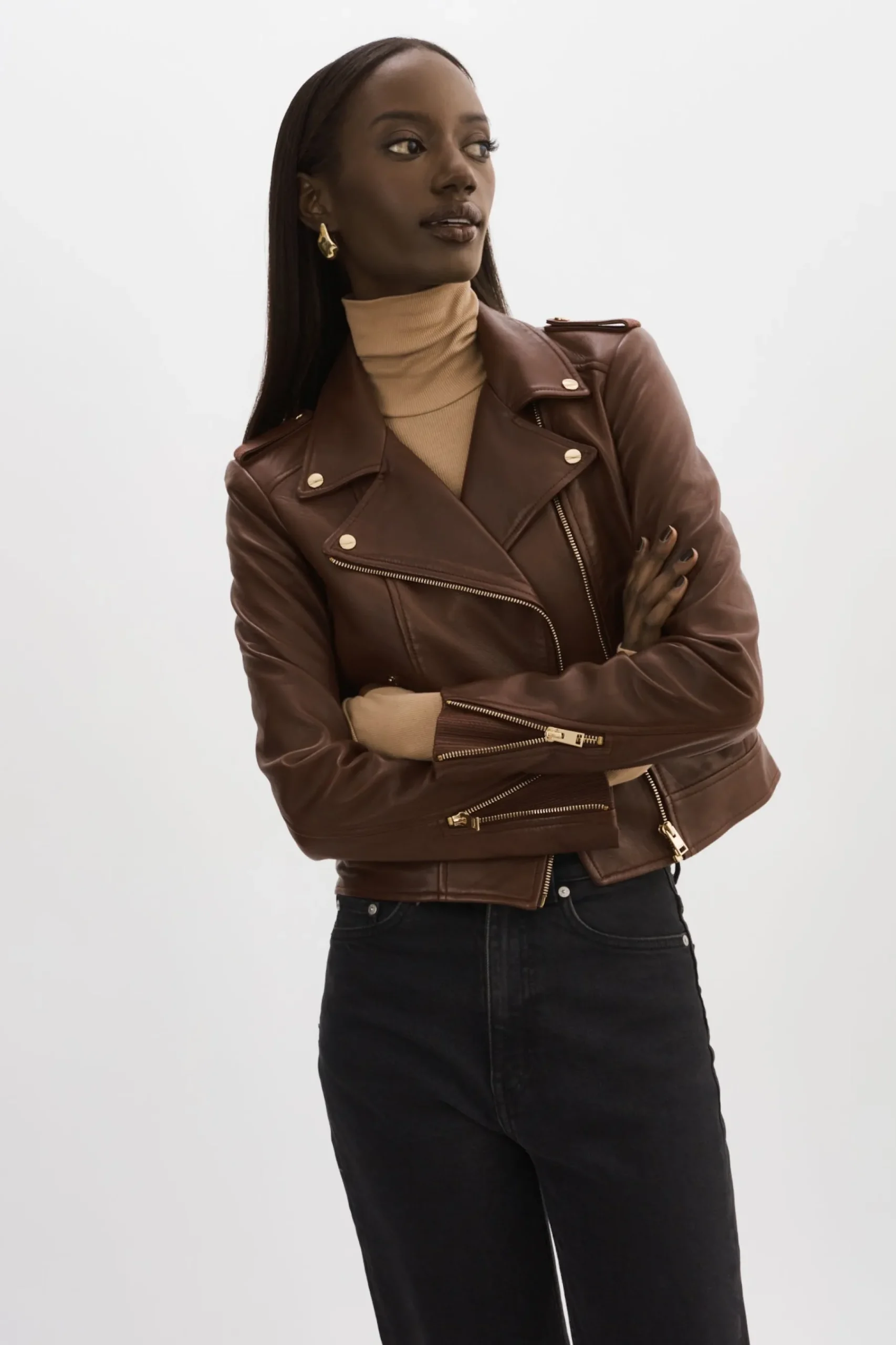 Femme LAMARQUE DONNA | Veste Moto Signature En Cuir