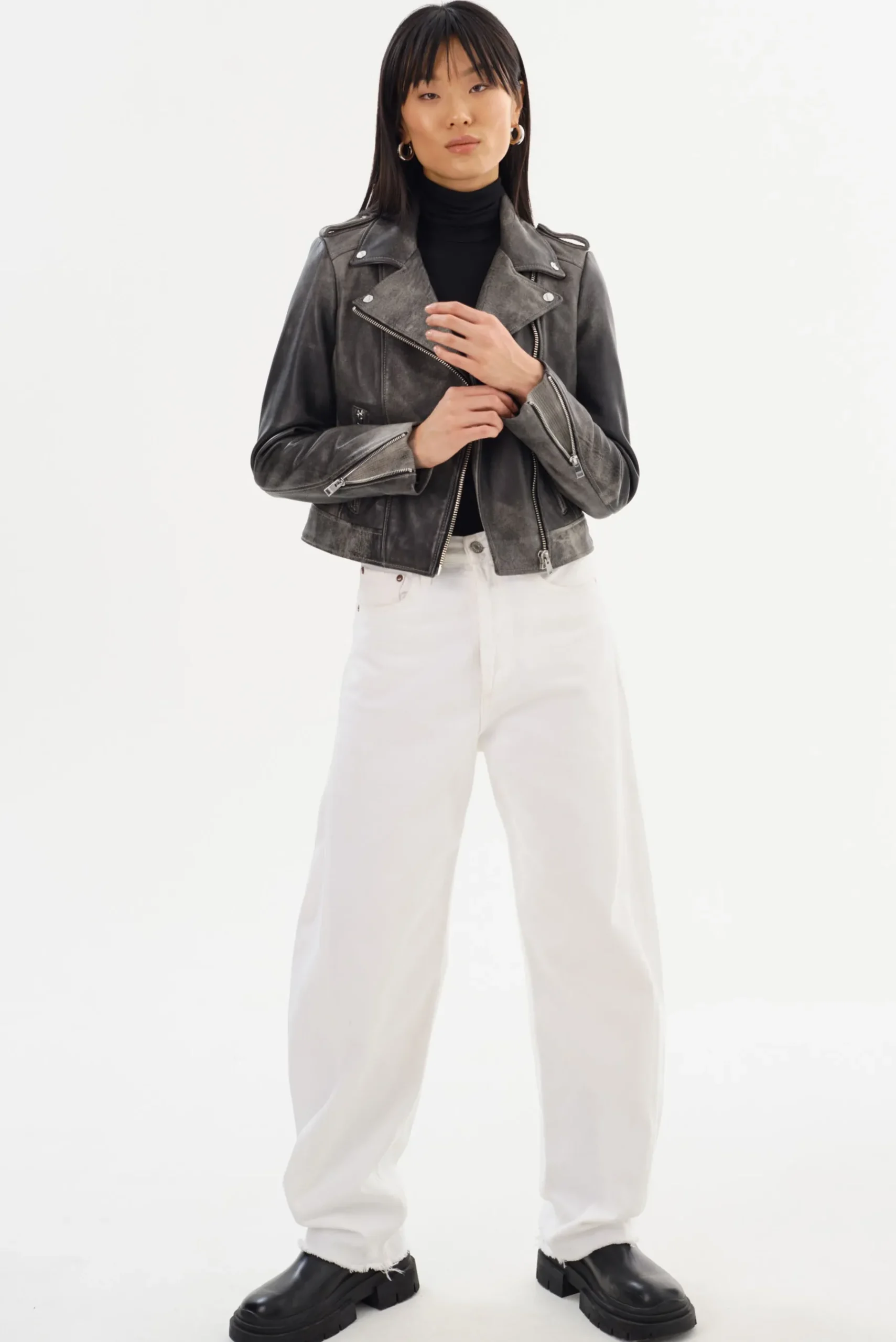 Femme LAMARQUE DONNA | Veste Moto Signature En Cuir