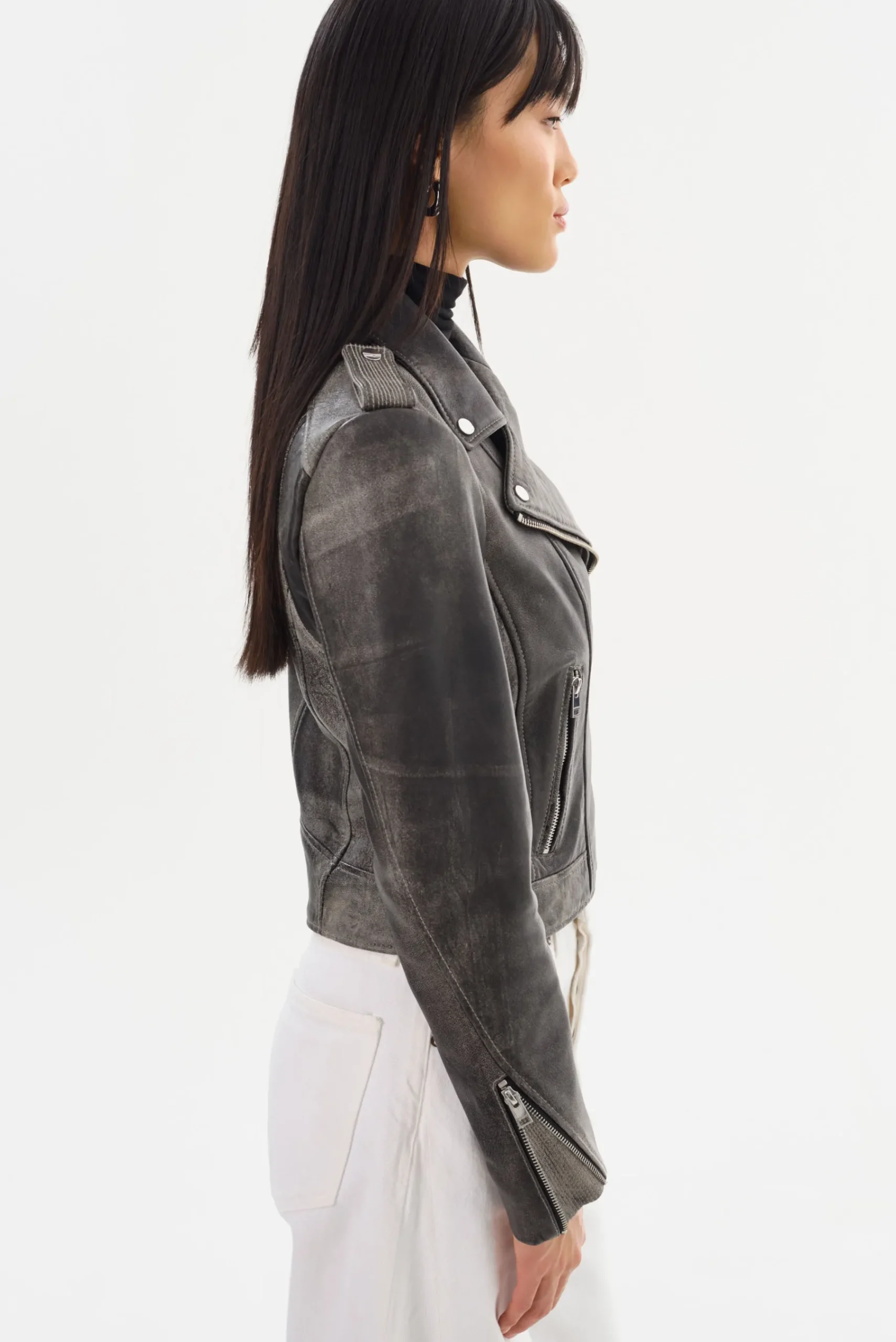 Femme LAMARQUE DONNA | Veste Moto Signature En Cuir
