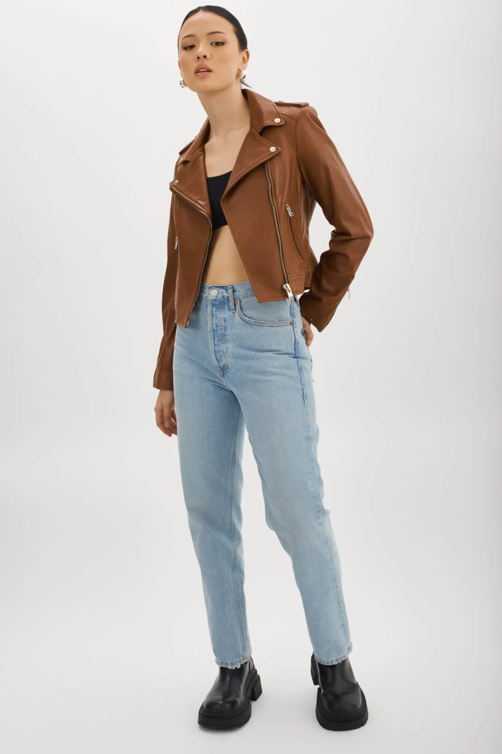 Femme LAMARQUE DONNA | Veste Moto Signature En Cuir