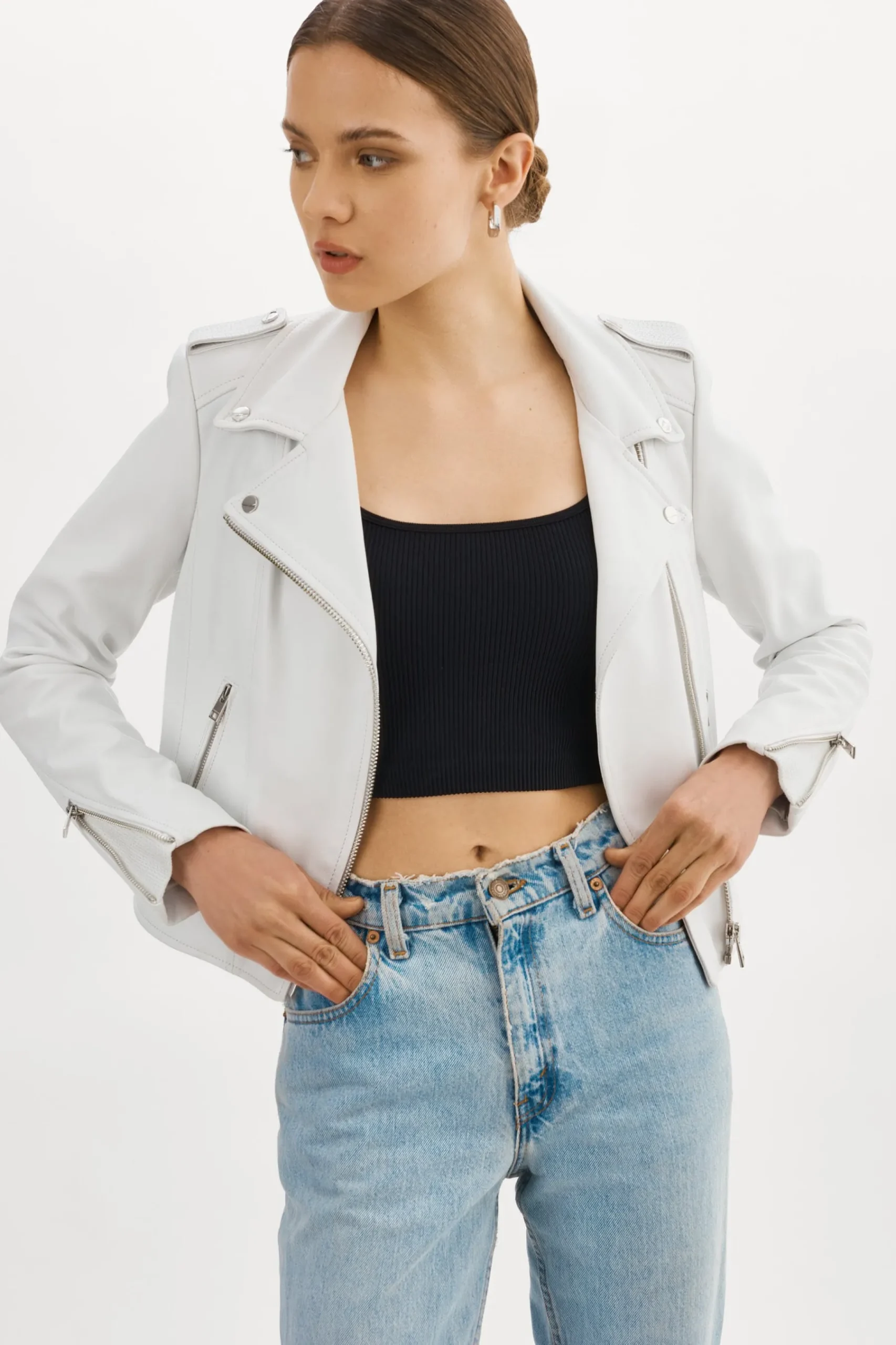 Femme LAMARQUE DONNA | Veste Moto Signature En Cuir