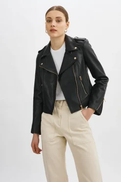 Femme LAMARQUE DONNA OR | Veste Moto Signature