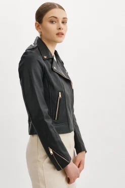 Femme LAMARQUE DONNA OR | Veste Moto Signature