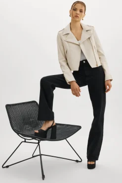 Femme LAMARQUE DONNA OR | Veste Moto Signature En Cuir
