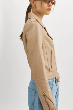 Femme LAMARQUE DONNA OR | Veste Moto Signature En Cuir