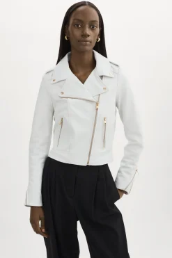 Femme LAMARQUE DONNA OR | Veste Moto Signature En Cuir