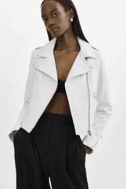 Femme LAMARQUE DONNA OR | Veste Moto Signature En Cuir