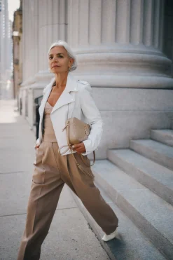 Femme LAMARQUE DONNA OR | Veste Moto Signature En Cuir