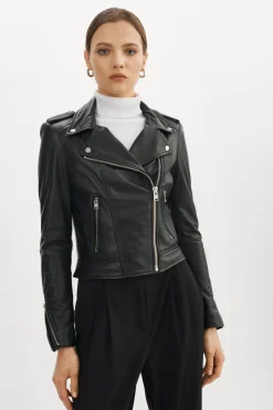 Femme LAMARQUE DONNA Veste Moto Signature En Cuir