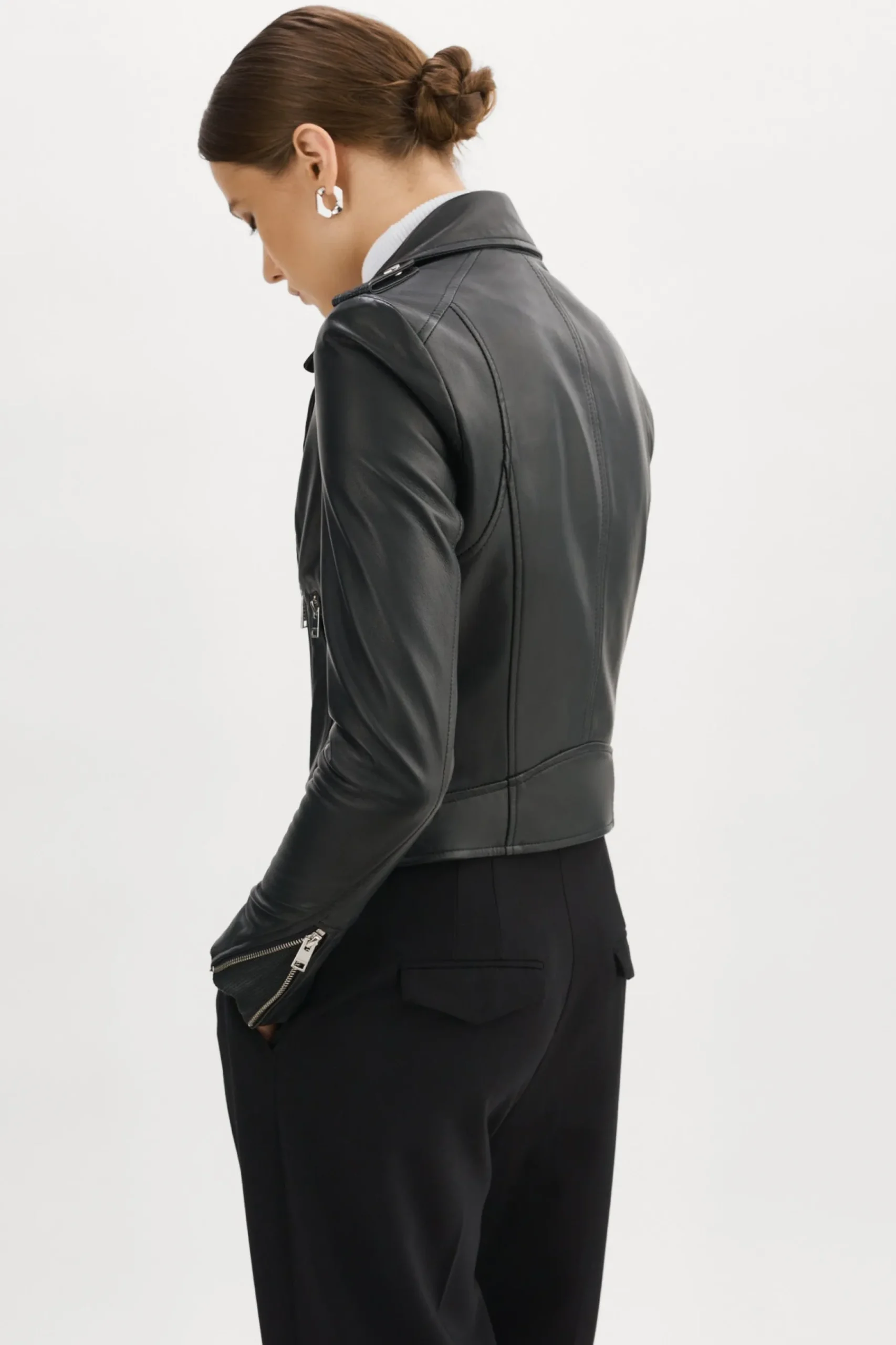 Femme LAMARQUE DONNA Veste Moto Signature En Cuir