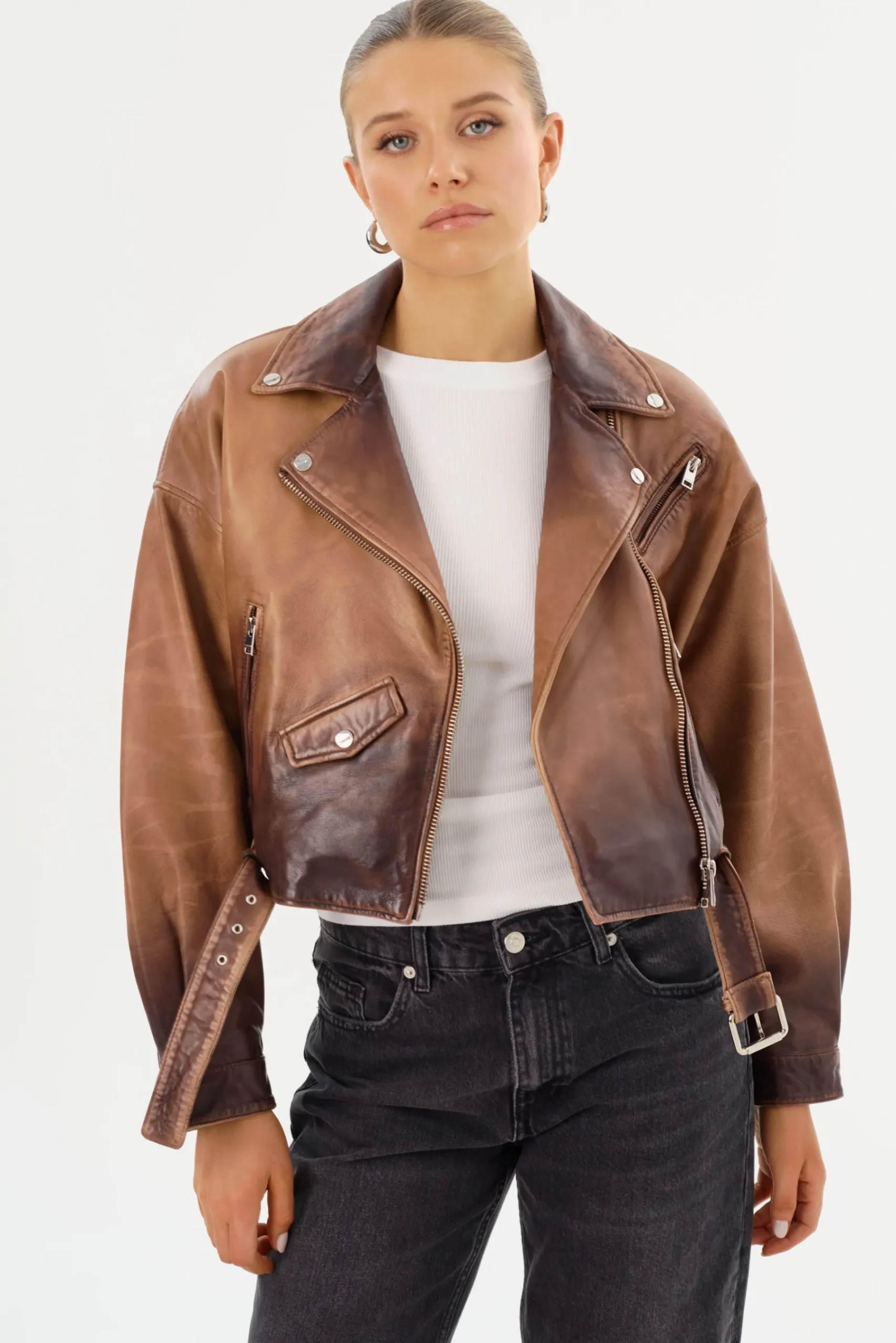 Femme LAMARQUE DYLAN | 80's Leather Biker Jacket
