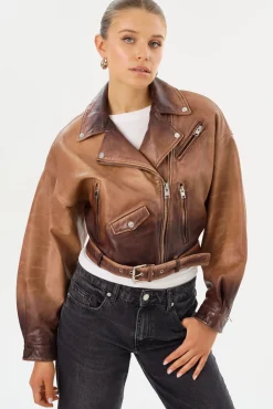 Femme LAMARQUE DYLAN | 80's Leather Biker Jacket