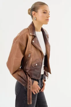 Femme LAMARQUE DYLAN | 80's Leather Biker Jacket