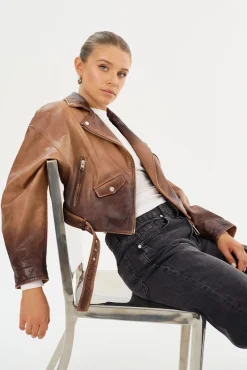 Femme LAMARQUE DYLAN | 80's Leather Biker Jacket