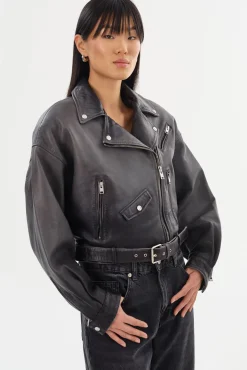 Femme LAMARQUE DYLAN | 80's Leather Biker Jacket