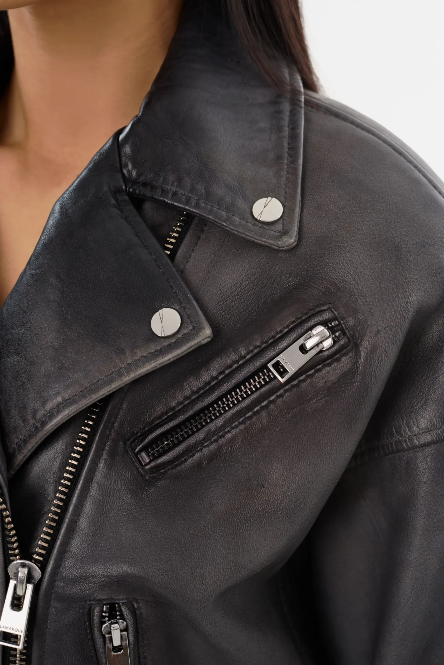 Femme LAMARQUE DYLAN | 80's Leather Biker Jacket