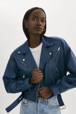 Femme LAMARQUE DYLAN | Veste De Motard En Cuir Des Années 80