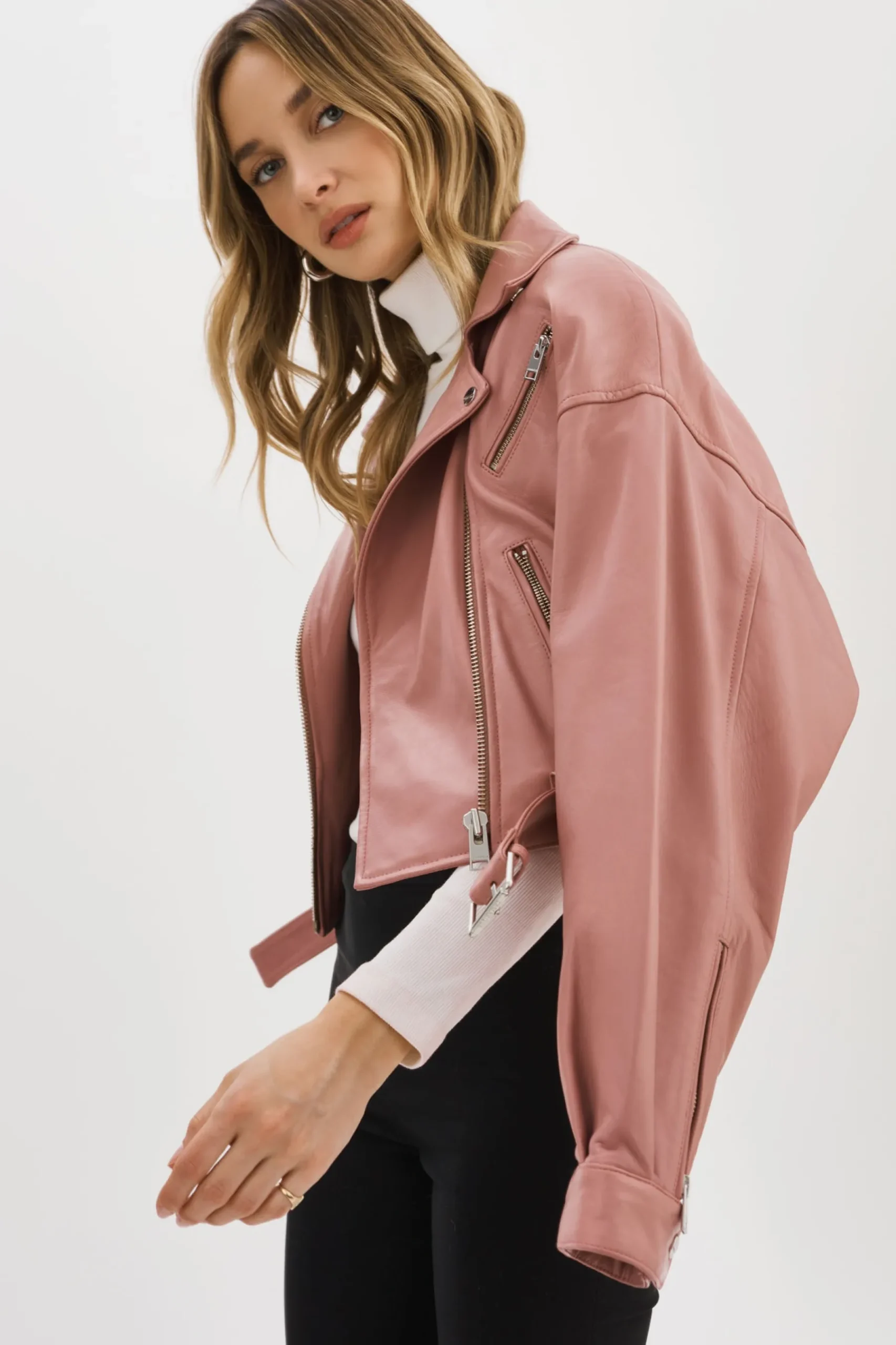 Femme LAMARQUE DYLAN | Veste De Motard En Cuir Des Années 80