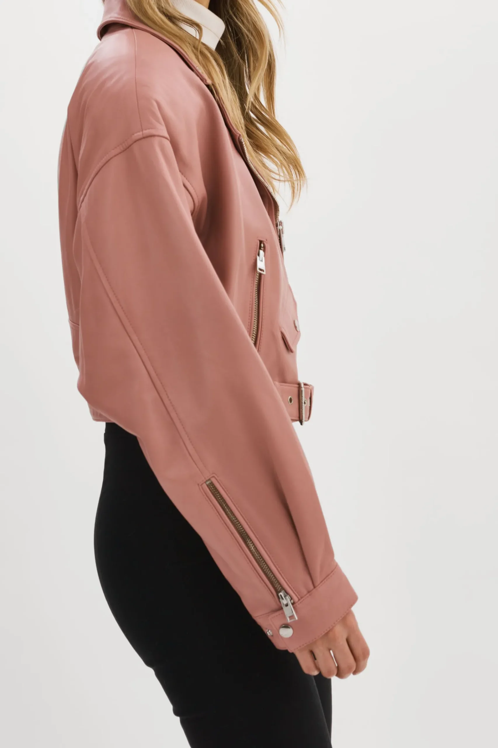 Femme LAMARQUE DYLAN | Veste De Motard En Cuir Des Années 80
